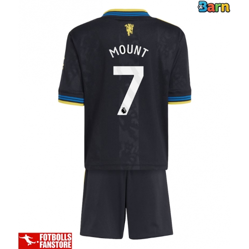 Manchester United Mason Mount #7 Tredje Tröja Barn 2025-26 Kortärmad (+ Korta byxor)