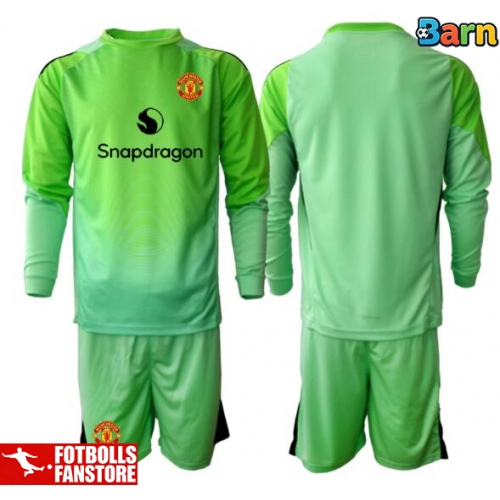 Manchester United Målvakt Tredje Tröja Barn 2025-26 Långärmad (+ Korta byxor)