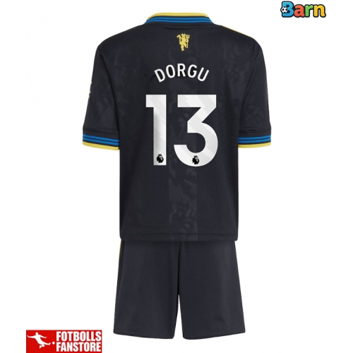 Manchester United Patrick Dorgu #13 Tredje Tröja Barn 2025-26 Kortärmad (+ Korta byxor)
