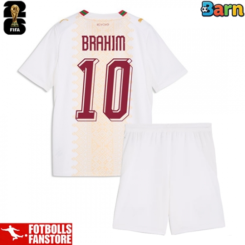 Marocko Brahim Diaz #10 Bortatröja Barn VM 2026 Kortärmad (+ Korta byxor)