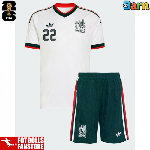 Mexiko Armando Gonzalez #14 Bortatröja Barn VM 2026 Kortärmad (+ Korta byxor)