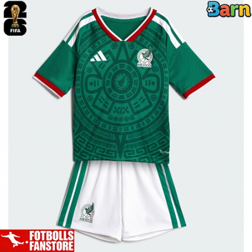 Mexiko Hemmatröja Barn VM 2026 Kortärmad (+ Korta byxor)