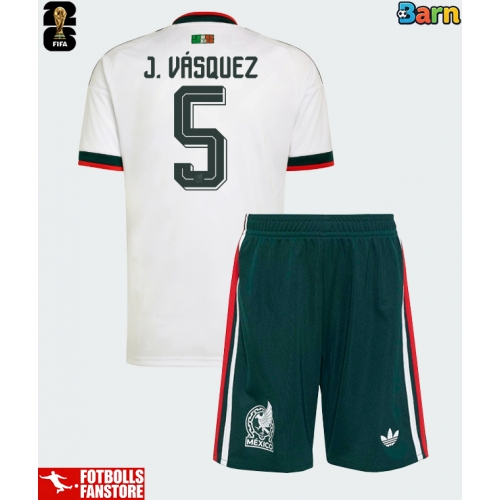 Mexiko Johan Vasquez #5 Bortatröja Barn VM 2026 Kortärmad (+ Korta byxor)