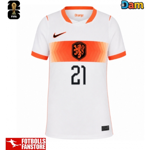 Nederländerna Frenkie de Jong #21 Bortatröja Dam VM 2026 Kortärmad