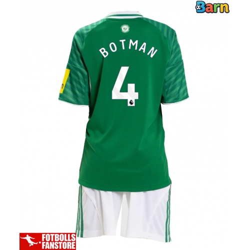 Newcastle United Sven Botman #4 Bortatröja Barn 2025-26 Kortärmad (+ Korta byxor)