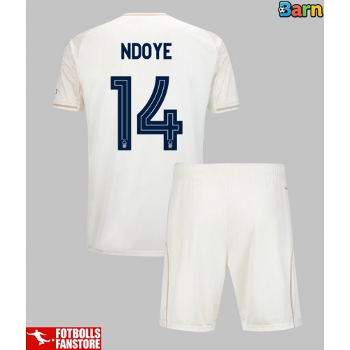 Nottingham Forest Dan Ndoye #14 Bortatröja Barn 2025-26 Kortärmad (+ Korta byxor)