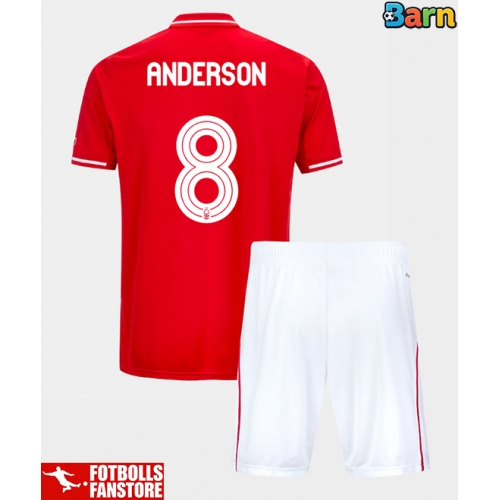 Nottingham Forest Elliot Anderson #8 Hemmatröja Barn 2025-26 Kortärmad (+ Korta byxor)