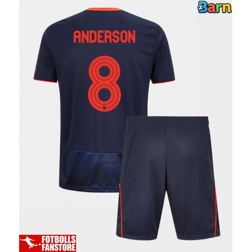 Nottingham Forest Elliot Anderson #8 Tredje Tröja Barn 2025-26 Kortärmad (+ Korta byxor)