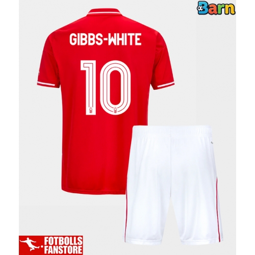 Nottingham Forest Morgan Gibbs-White #10 Hemmatröja Barn 2025-26 Kortärmad (+ Korta byxor)