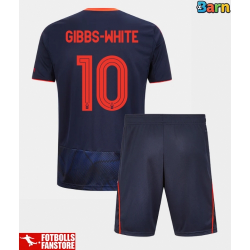Nottingham Forest Morgan Gibbs-White #10 Tredje Tröja Barn 2025-26 Kortärmad (+ Korta byxor)
