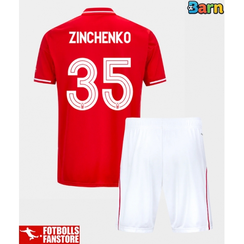Nottingham Forest Oleksandr Zinchenko #35 Hemmatröja Barn 2025-26 Kortärmad (+ Korta byxor)