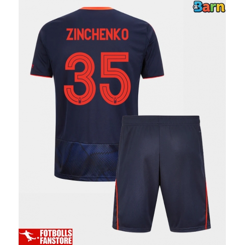 Nottingham Forest Oleksandr Zinchenko #35 Tredje Tröja Barn 2025-26 Kortärmad (+ Korta byxor)