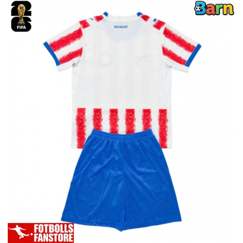 Paraguay Hemmatröja Barn VM 2026 Kortärmad (+ Korta byxor)