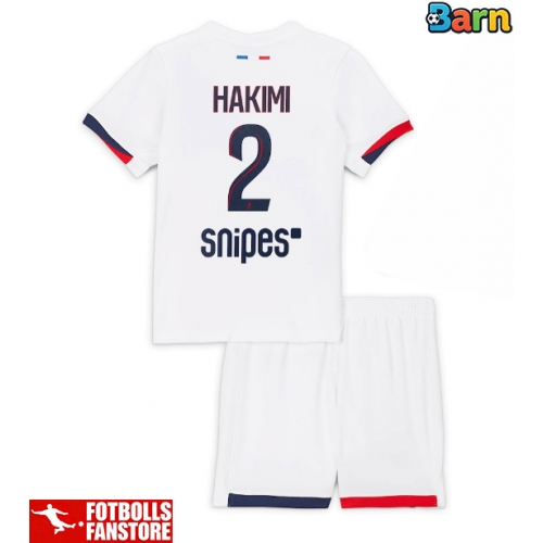 Paris Saint-Germain Achraf Hakimi #2 Bortatröja Barn 2025-26 Kortärmad (+ Korta byxor)