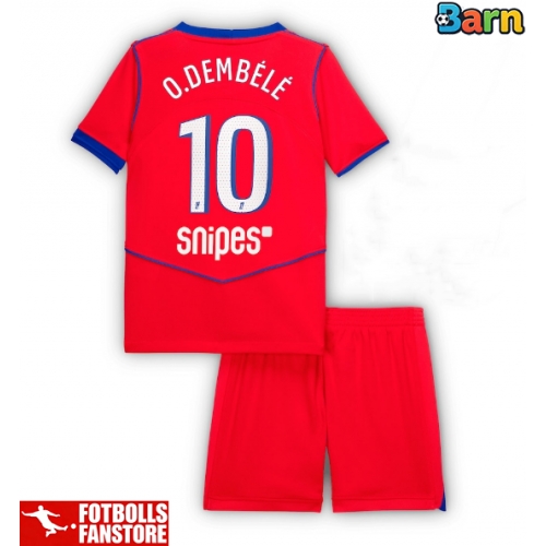 Paris Saint-Germain Ousmane Dembele #10 Tredje Tröja Barn 2025-26 Kortärmad (+ Korta byxor)