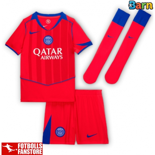 Paris Saint-Germain Vitinha #17 Tredje Tröja Barn 2025-26 Kortärmad (+ Korta byxor)