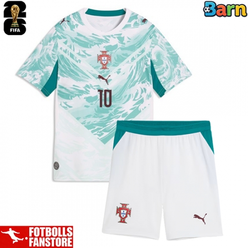 Portugal Bernardo Silva #10 Bortatröja Barn VM 2026 Kortärmad (+ Korta byxor)