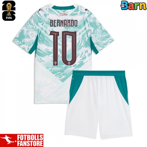 Portugal Bernardo Silva #10 Bortatröja Barn VM 2026 Kortärmad (+ Korta byxor)