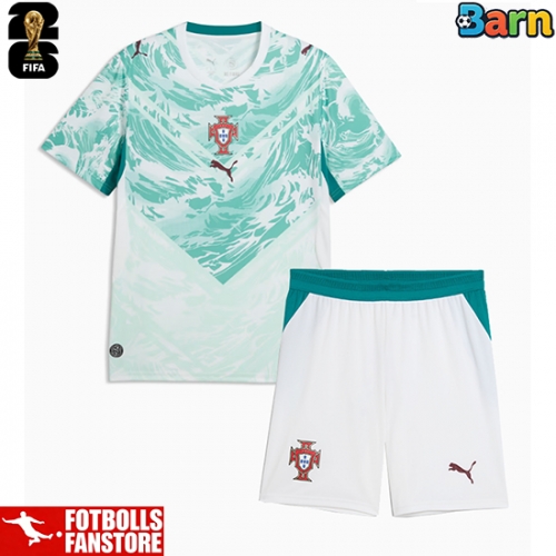 Portugal Bortatröja Barn VM 2026 Kortärmad (+ Korta byxor)