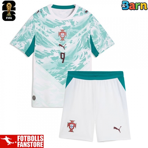 Portugal Goncalo Ramos #9 Bortatröja Barn VM 2026 Kortärmad (+ Korta byxor)