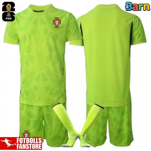 Portugal Målvakt Hemmatröja Barn VM 2026 Kortärmad (+ Korta byxor)