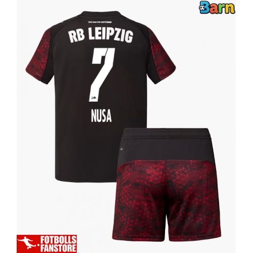 RB Leipzig Antonio Nusa #7 Tredje Tröja Barn 2025-26 Kortärmad (+ Korta byxor)
