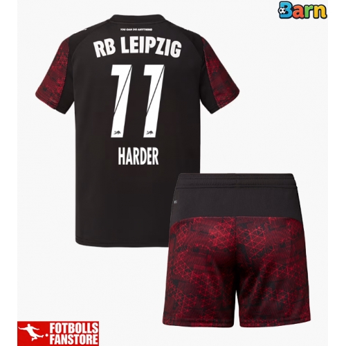 RB Leipzig Conrad Harder #11 Tredje Tröja Barn 2025-26 Kortärmad (+ Korta byxor)