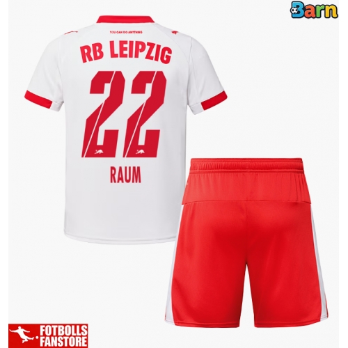 RB Leipzig David Raum #22 Hemmatröja Barn 2025-26 Kortärmad (+ Korta byxor)
