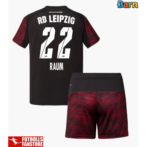 RB Leipzig David Raum #22 Tredje Tröja Barn 2025-26 Kortärmad (+ Korta byxor)