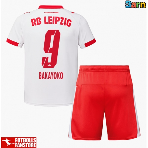 RB Leipzig Johan Bakayoko #9 Hemmatröja Barn 2025-26 Kortärmad (+ Korta byxor)