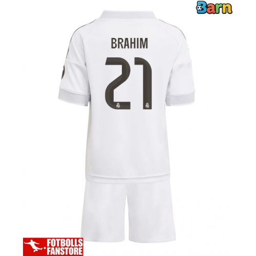 Real Madrid Brahim Diaz #21 Hemmatröja Barn 2025-26 Kortärmad (+ Korta byxor)