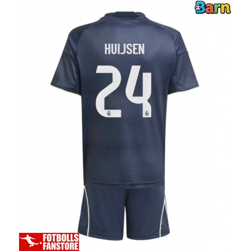 Real Madrid Dean Huijsen #24 Bortatröja Barn 2025-26 Kortärmad (+ Korta byxor)
