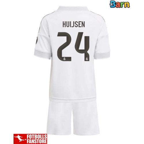 Real Madrid Dean Huijsen #24 Hemmatröja Barn 2025-26 Kortärmad (+ Korta byxor)