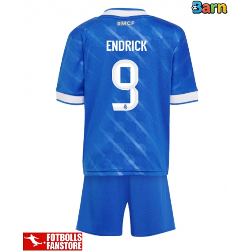 Real Madrid Endrick #9 Tredje Tröja Barn 2025-26 Kortärmad (+ Korta byxor)