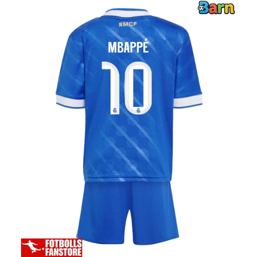 Real Madrid Kylian Mbappe #10 Tredje Tröja Barn 2025-26 Kortärmad (+ Korta byxor)