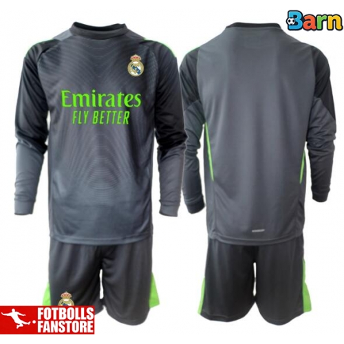Real Madrid Målvakt Tredje Tröja Barn 2025-26 Långärmad (+ Korta byxor)