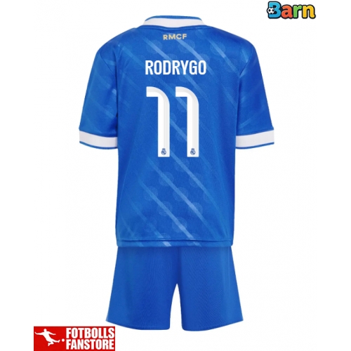 Real Madrid Rodrygo Goes #11 Tredje Tröja Barn 2025-26 Kortärmad (+ Korta byxor)