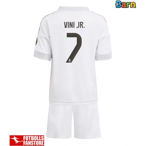 Real Madrid Vinicius Junior #7 Hemmatröja Barn 2025-26 Kortärmad (+ Korta byxor)
