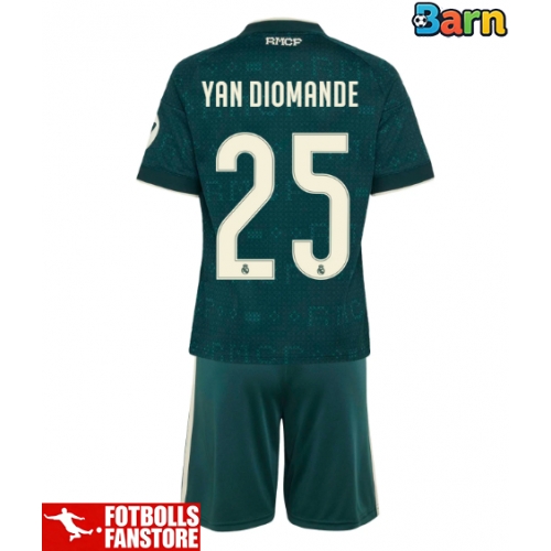 Real Madrid Yan Diomande #25 Bortatröja Barn 2026-27 Kortärmad (+ Korta byxor)