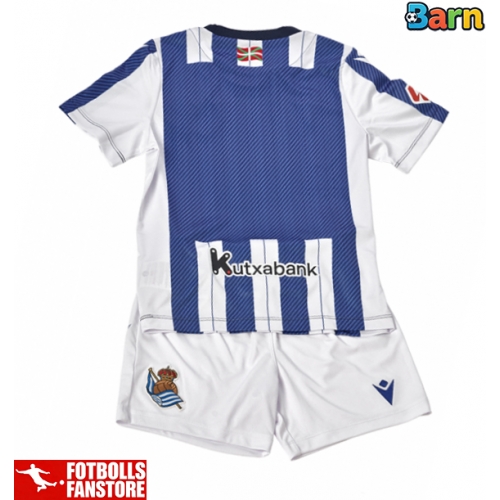Real Sociedad Hemmatröja Barn 2025-26 Kortärmad (+ Korta byxor)