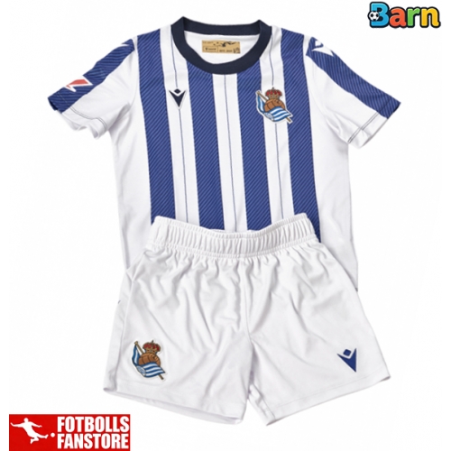Real Sociedad Hemmatröja Barn 2025-26 Kortärmad (+ Korta byxor)