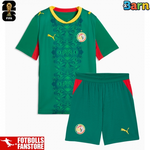 Senegal Bortatröja Barn VM 2026 Kortärmad (+ Korta byxor)