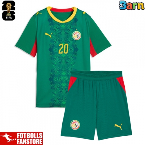 Senegal Iliman Ndiaye #13 Bortatröja Barn VM 2026 Kortärmad (+ Korta byxor)