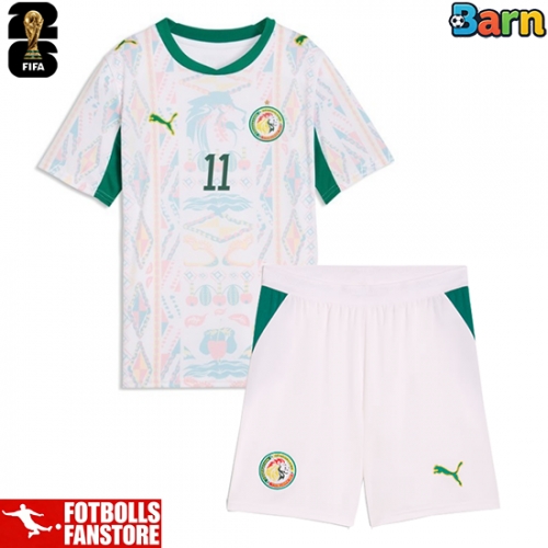 Senegal Nicolas Jackson #11 Hemmatröja Barn VM 2026 Kortärmad (+ Korta byxor)