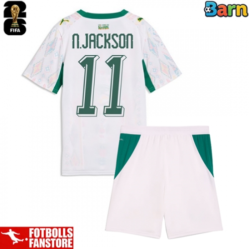 Senegal Nicolas Jackson #11 Hemmatröja Barn VM 2026 Kortärmad (+ Korta byxor)