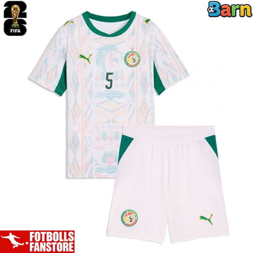 Senegal Pape Gueye #26 Hemmatröja Barn VM 2026 Kortärmad (+ Korta byxor)