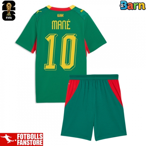 Senegal Sadio Mane #10 Bortatröja Barn VM 2026 Kortärmad (+ Korta byxor)