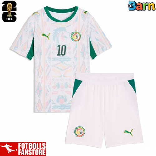 Senegal Sadio Mane #10 Hemmatröja Barn VM 2026 Kortärmad (+ Korta byxor)