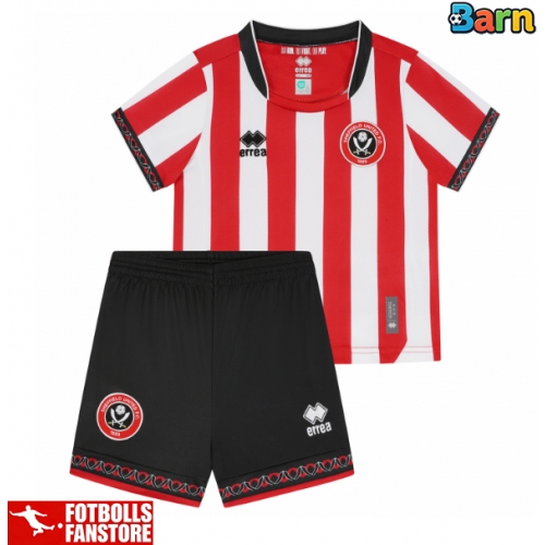 Sheffield United Hemmatröja Barn 2025-26 Kortärmad (+ Korta byxor)