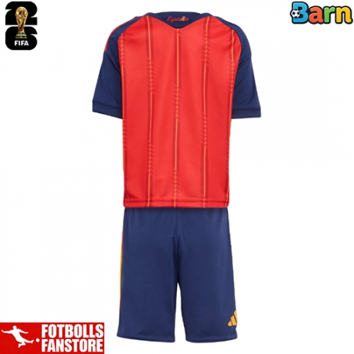 Spanien Hemmatröja Barn VM 2026 Kortärmad (+ Korta byxor)
